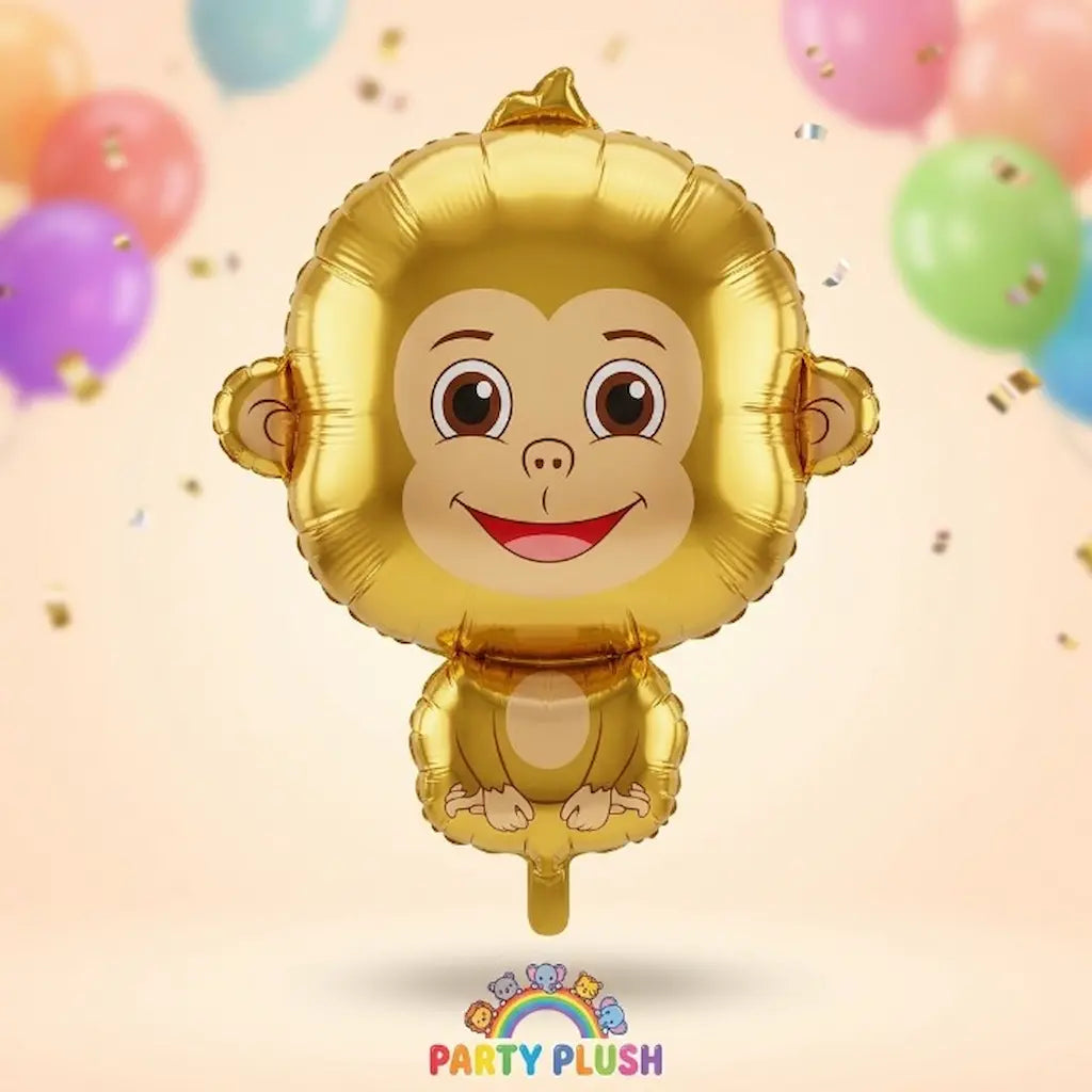 Jungle Monkey Foil Balloon – Inflated Cartoon Animal Party Balloon | Party Plush