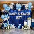 Luxury Baby Boy Shower Decoration Setup | Blue Theme Balloon Arch | Elegant Event Styling Ideas
