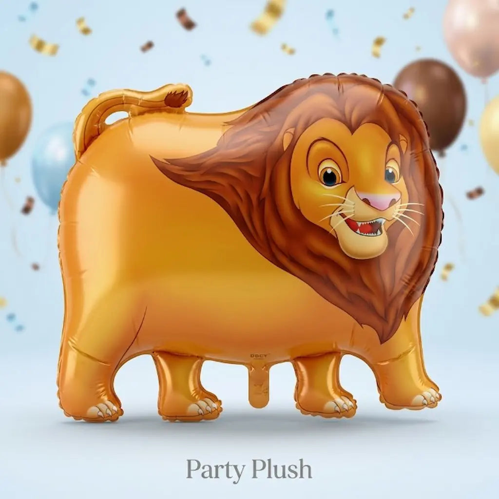 Lion Foil Balloon – Jungle King Animal Party Balloon | Party Plush