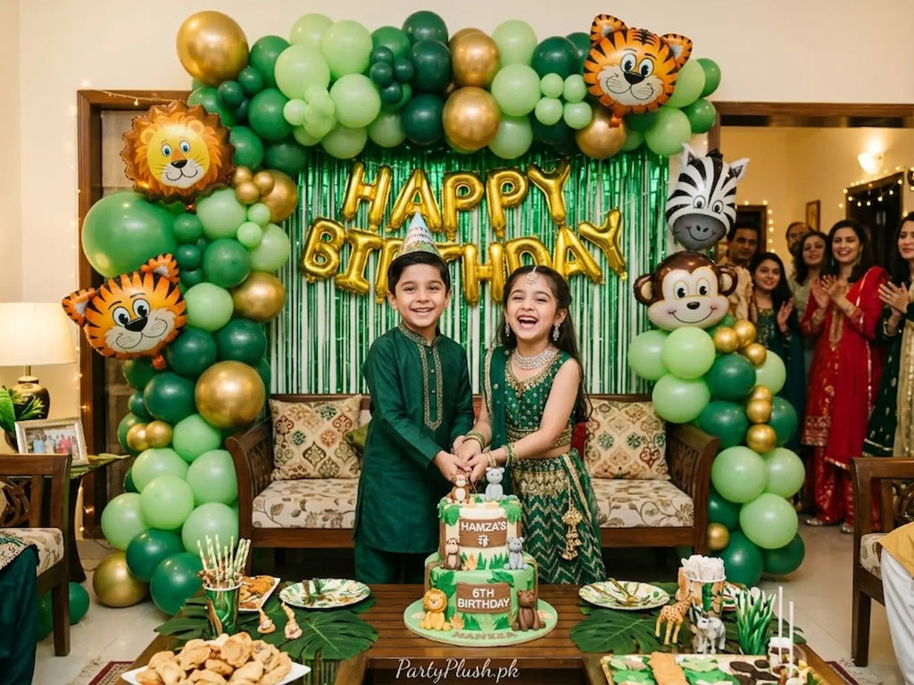 Animal Theme Happy Birthday Decoration Theme Set For Kids Birthday Parties
