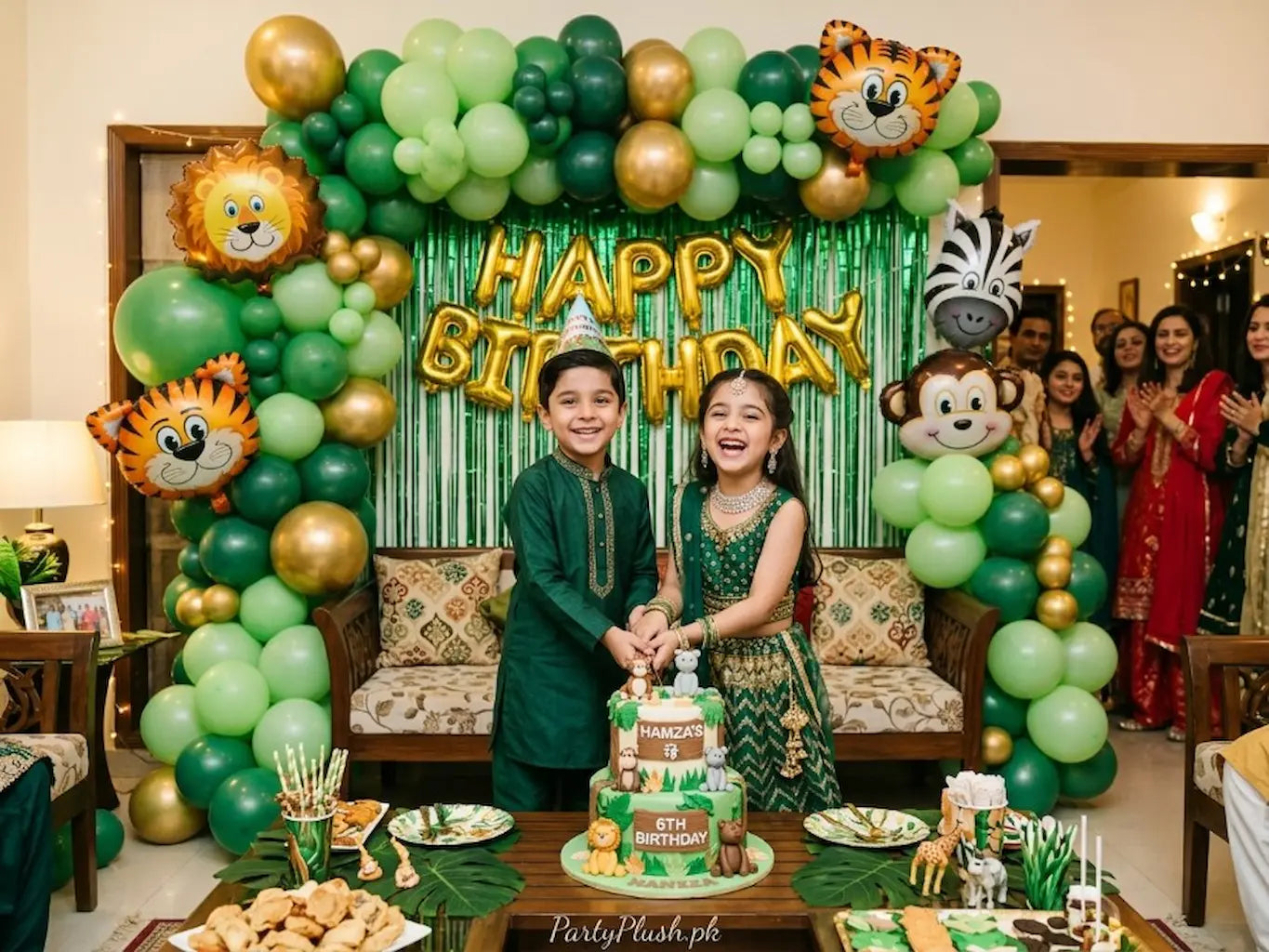 Animal Theme Happy Birthday Decoration Theme Set For Kids Birthday Parties