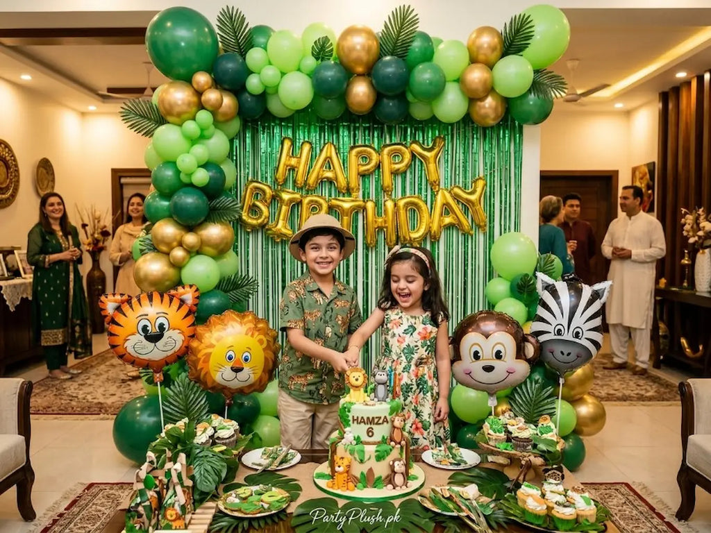 Animal Theme Happy Birthday Decoration Theme Set For Kids Birthday Parties