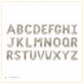 16 inch silver alphabet foil balloon letters A to Z for birthday party decoration