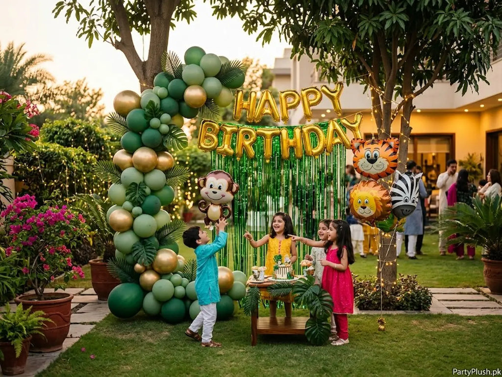 Animal Theme Happy Birthday Decoration Theme Set For Kids Birthday Parties