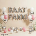 Baat Pakki Inflated Balloon Setup – Rose Gold & Silver