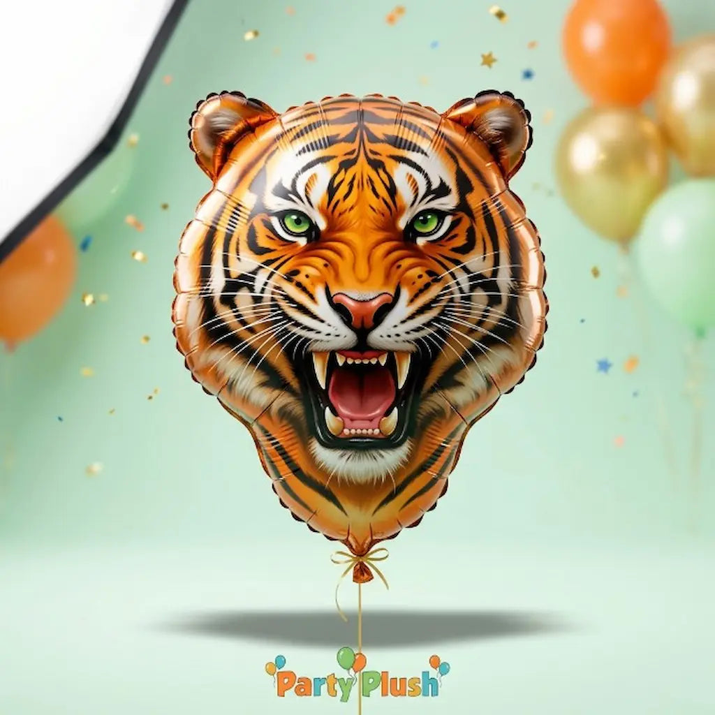 Tiger Foil Balloon – Jungle Animal Birthday Party Balloon | Party Plush