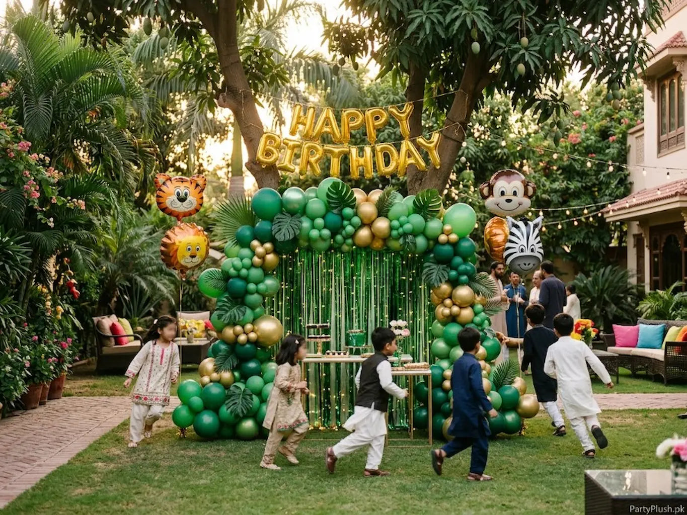 Animal Theme Happy Birthday Decoration Theme Set For Kids Birthday Parties