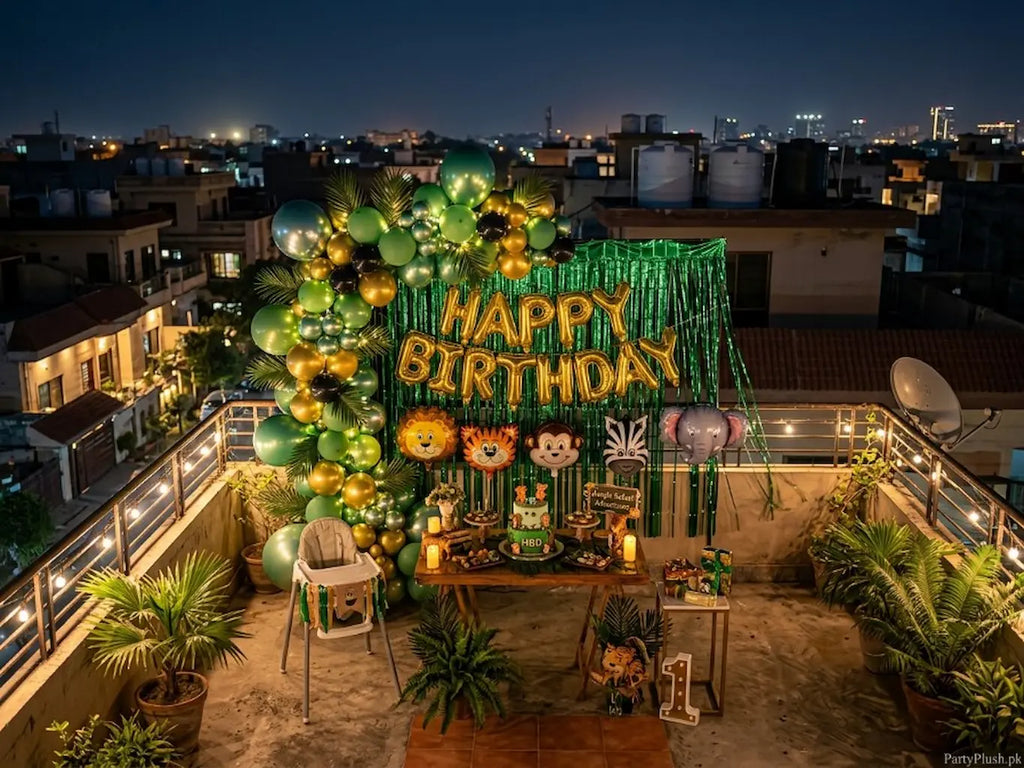 Animal Theme Happy Birthday Decoration Theme Set For Kids Birthday Parties
