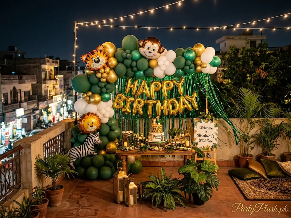 Animal Theme Happy Birthday Decoration Theme Set For Kids Birthday Parties