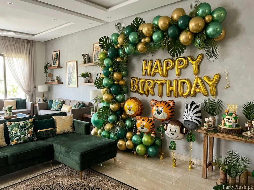 Animal Theme Happy Birthday Decoration Theme Set For Kids Birthday Parties