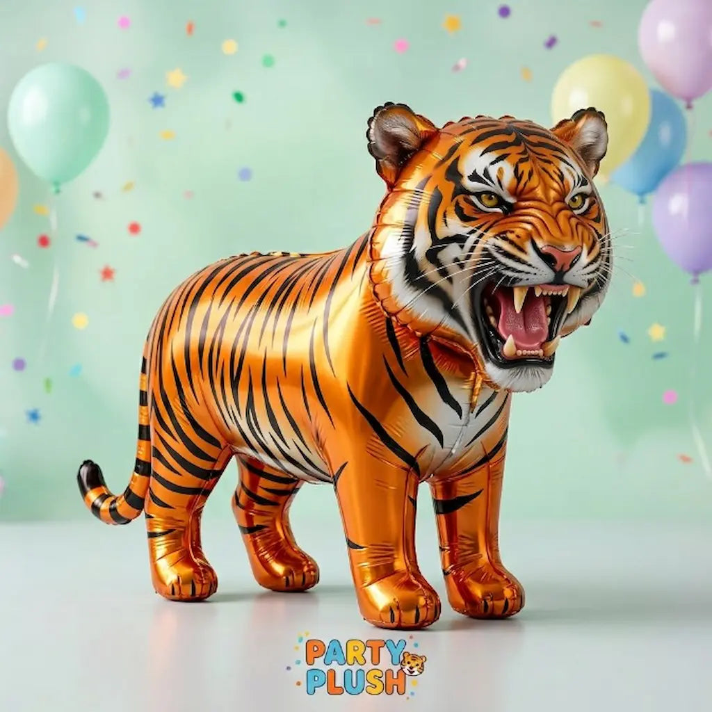 Tiger Foil Balloon – Jungle Animal Birthday Party Balloon | Party Plush