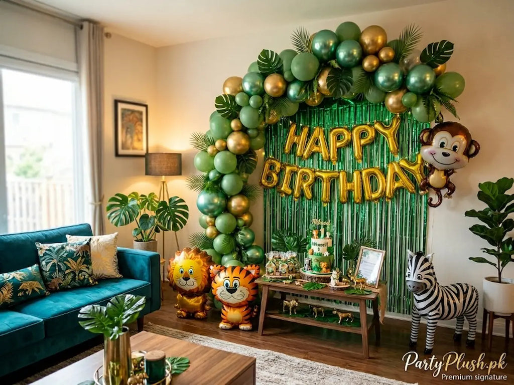 Animal Theme Happy Birthday Decoration Theme Set For Kids Birthday Parties
