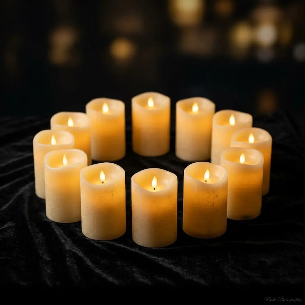 12 Pcs Flameless Candle Lights for Decoration and Celebration