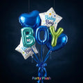 5 Pcs Baby Boy Letter Foil Balloon Set | "BOY" Letters + Heart + Star Balloon | Baby Shower Party Decoration Pakistan