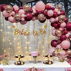 Bride to Be Bridal Shower Decoration Theme Setup Included Net Curtains and Fairy Lights