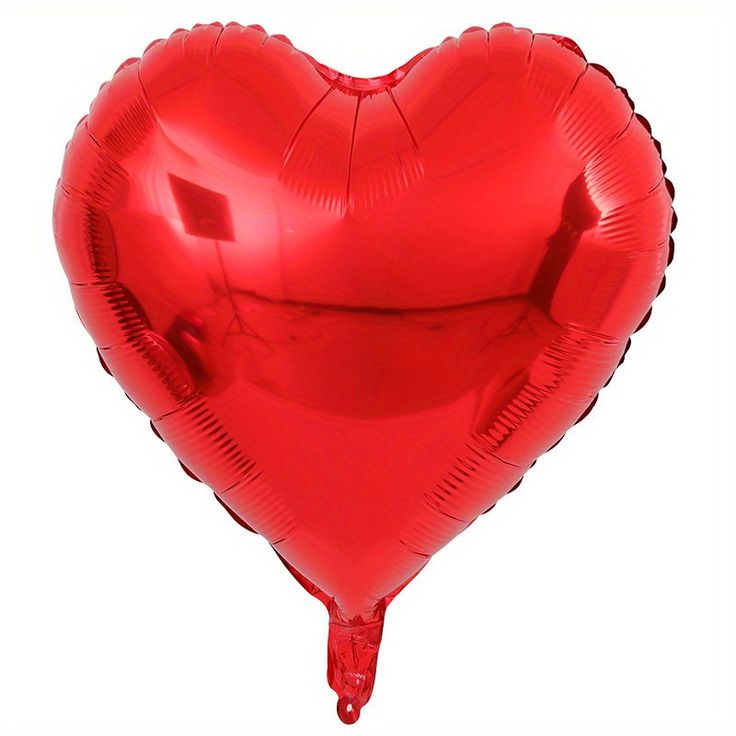 12 Pcs Red Color Heart Shaped Foil Balloons For Romantic Decoration