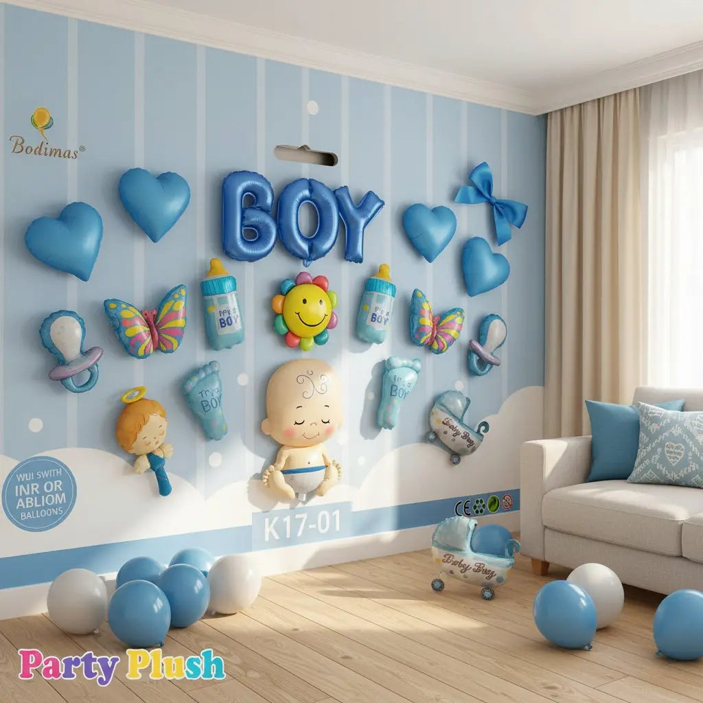 Its a Boy 17 Pcs Theme Set For Baby Shower Decoration