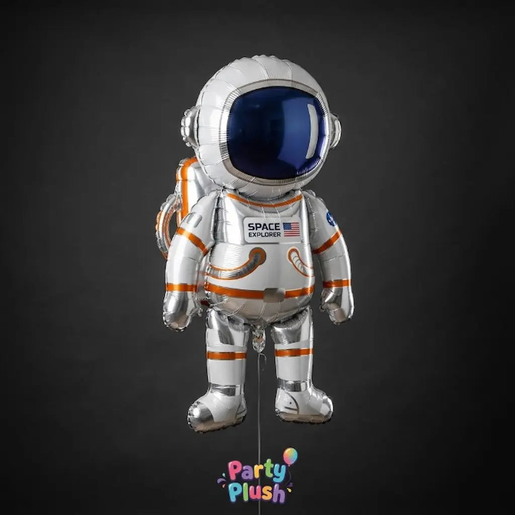 5 Pcs Astronaut Foil Balloon Set | Space Theme Character + Star + Round Balloons | Birthday Party Decoration Pakistan