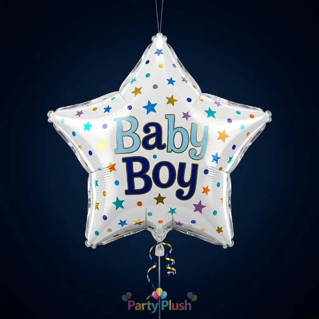 5 Pcs Baby Boy Letter Foil Balloon Set | "BOY" Letters + Heart + Star Balloon | Baby Shower Party Decoration Pakistan