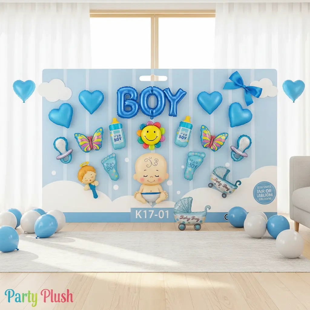Its a Boy 17 Pcs Theme Set For Baby Shower Decoration