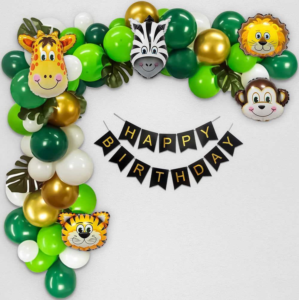 Animal Theme Happy Birthday Decoration Theme Set for Kids Birthday Party