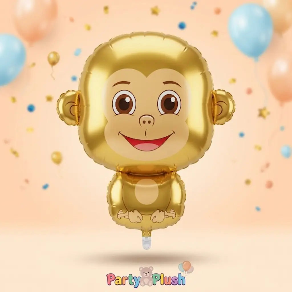Jungle Monkey Foil Balloon – Inflated Cartoon Animal Party Balloon | Party Plush