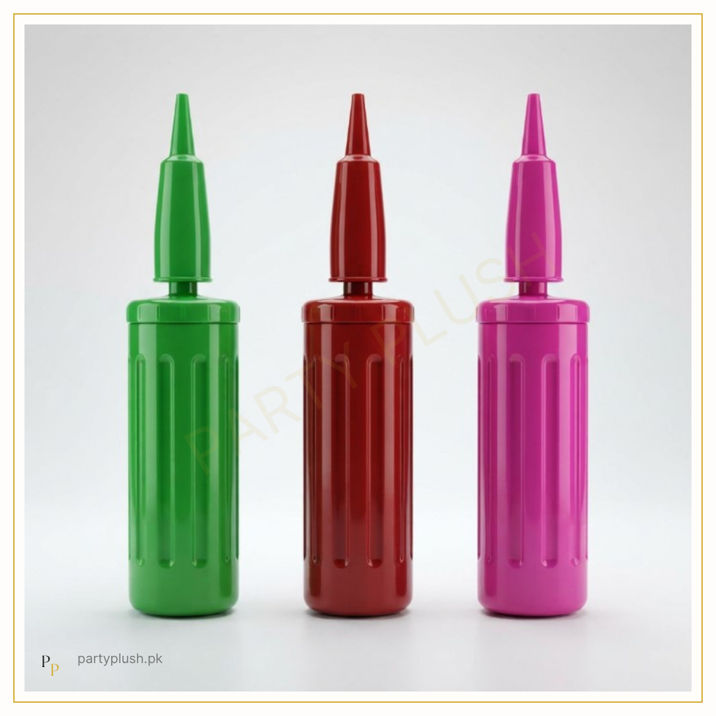 Manual balloon pump for inflating latex and foil balloons for party decoration