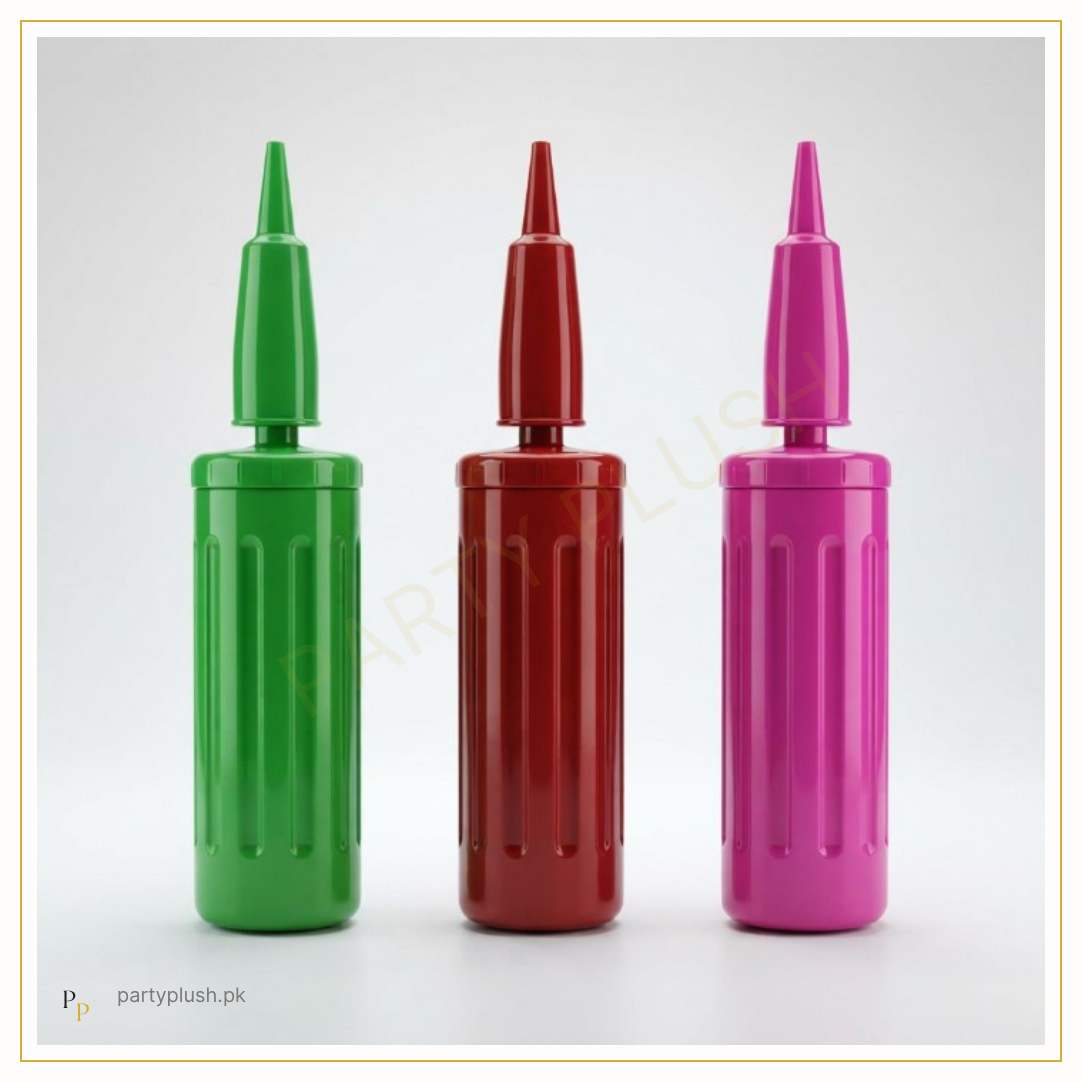 Manual balloon pump for inflating latex and foil balloons for party decoration