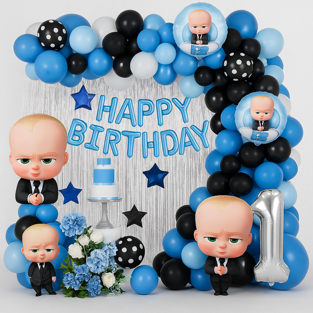 Boss Baby Happy Birthday Decoration Theme Set for Kids Birthday Party Decoration