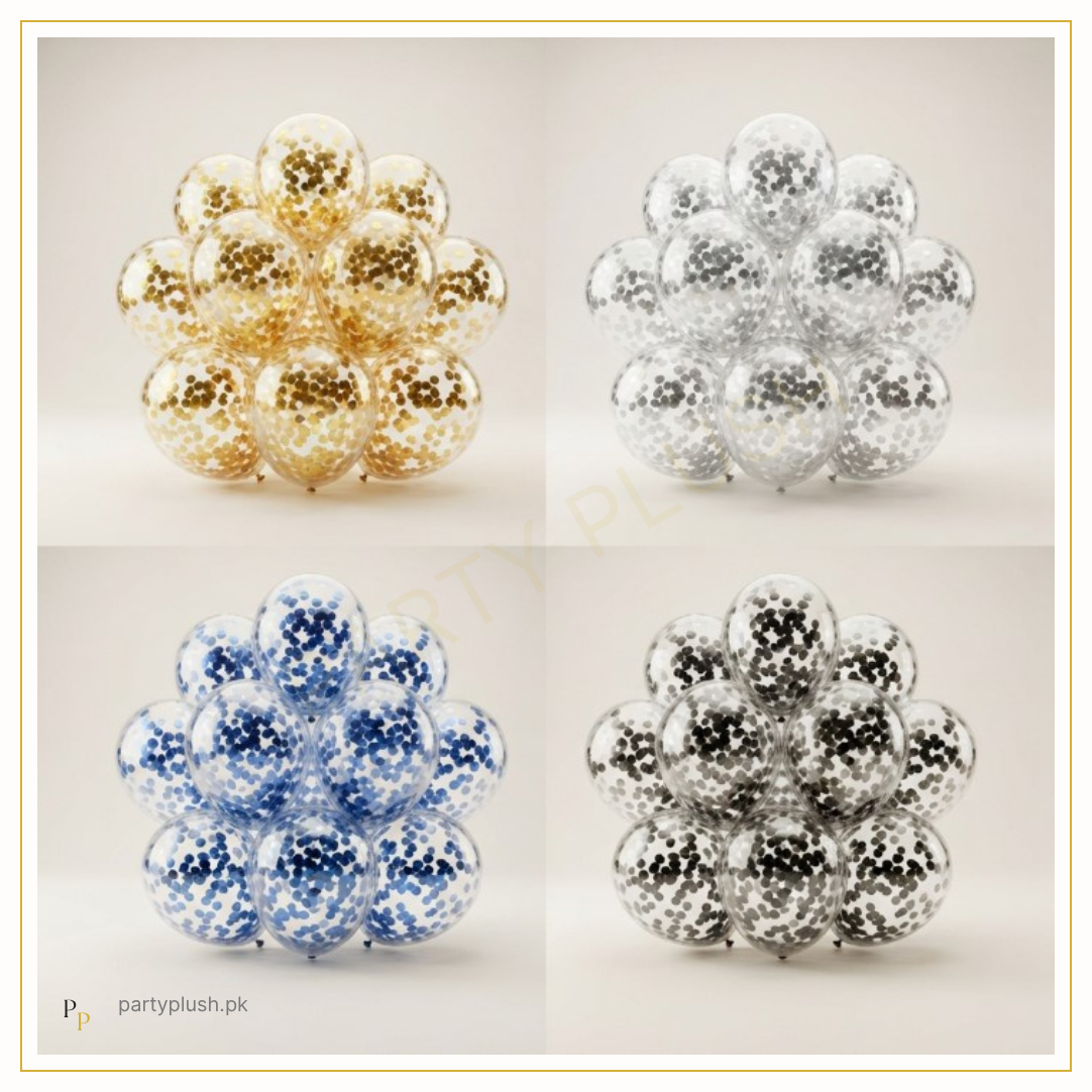 Premium Confetti Balloons for Birthday & Party Decoration | Party Plush Pakistan