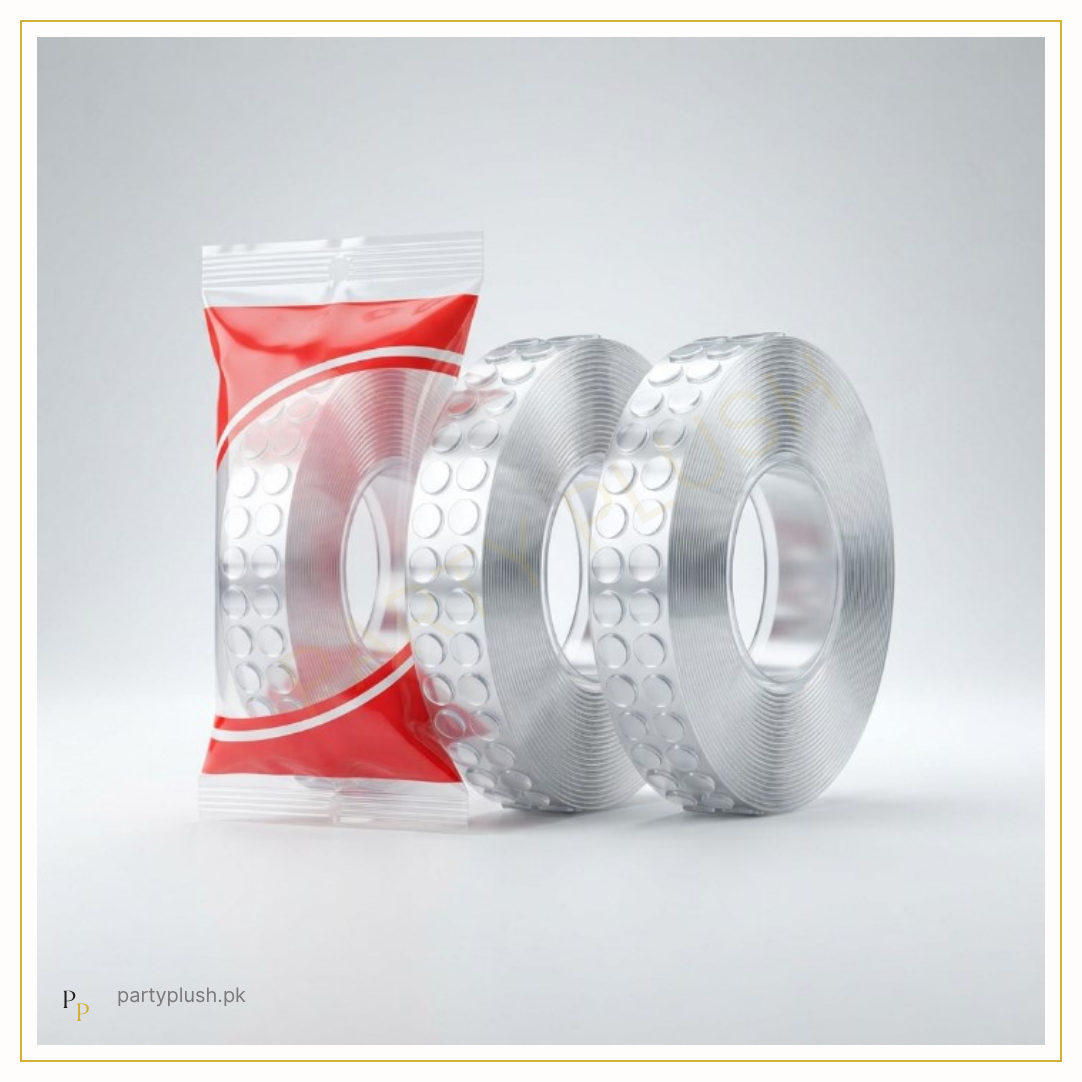 Transparent balloon glue dot roll for balloon decoration and party setup