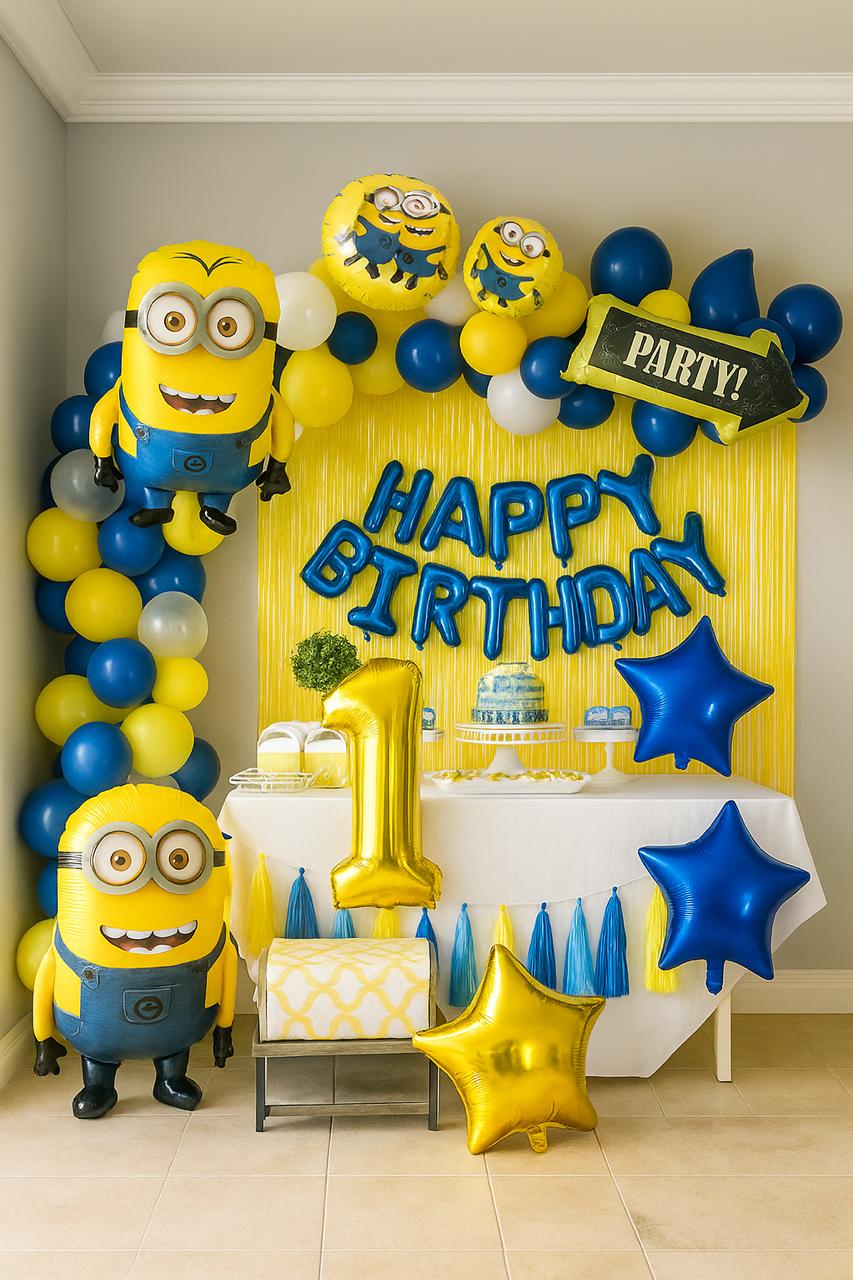 Minions Happy Birthday Decoration Theme Set for Kids Birthday Decoration