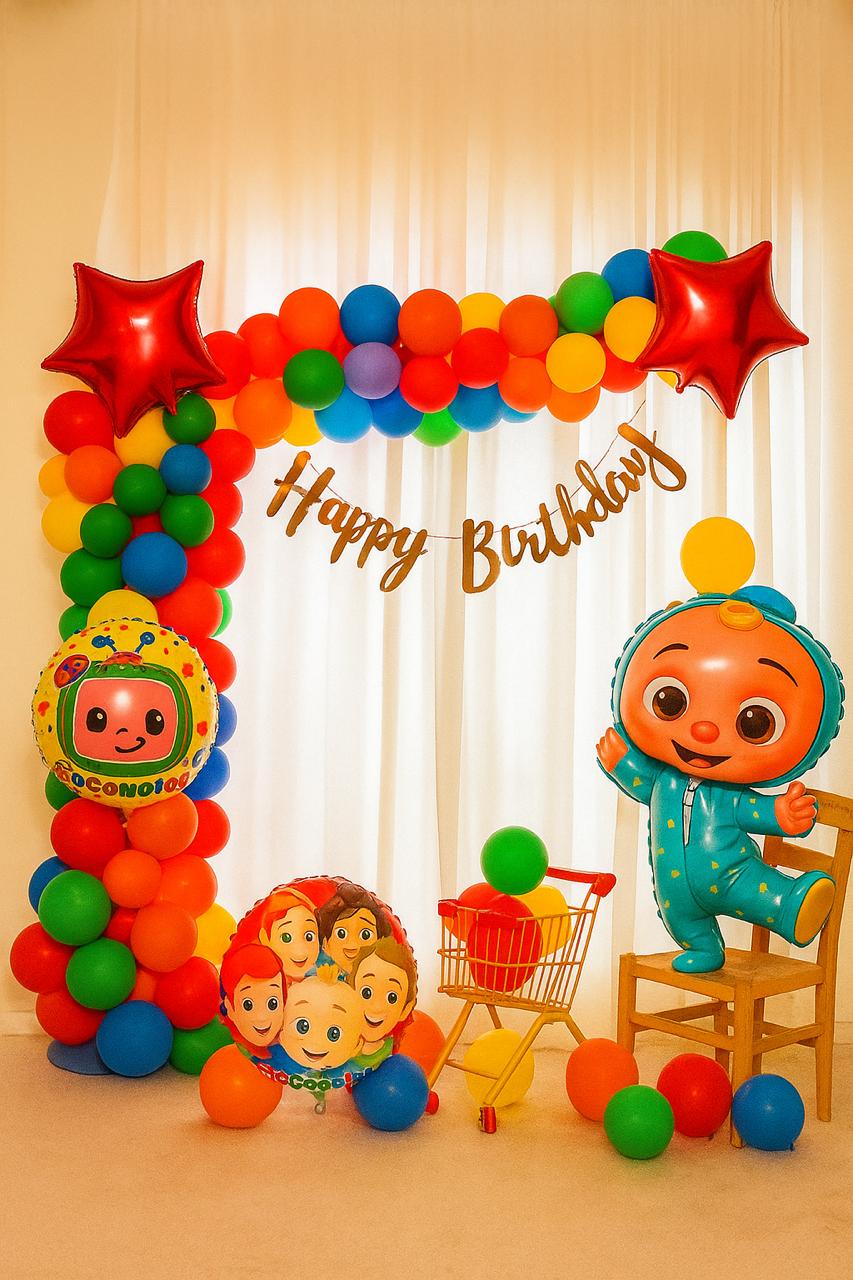 Coco melon Happy Birthday Decoration Theme Set For Kids Birthday Party
