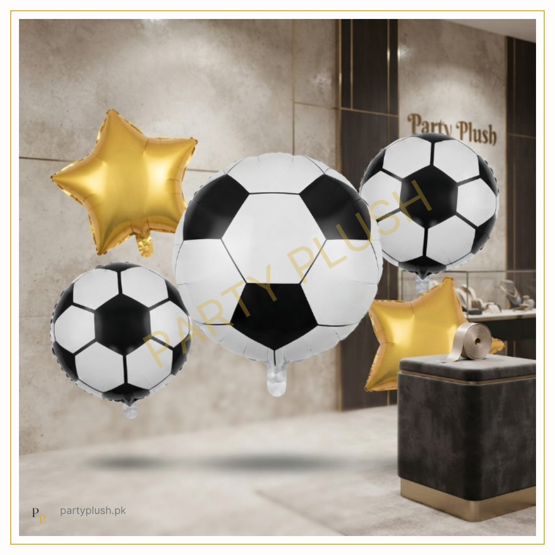 Football Foil Balloon Set – 5 Pcs
