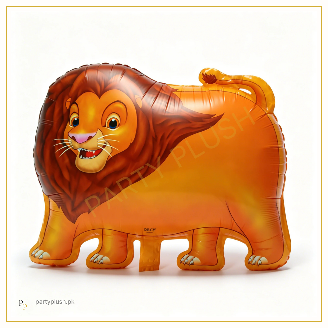 Large lion foil balloon for kids jungle birthday party decoration