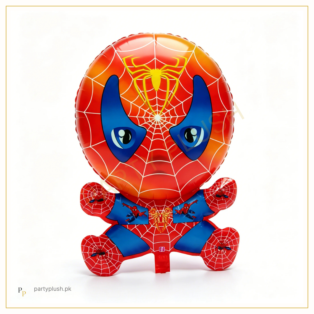 Red and blue Spider Hero foil balloon for kids superhero birthday decoration