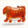 Large orange tiger foil balloon for kids jungle and safari birthday decoration