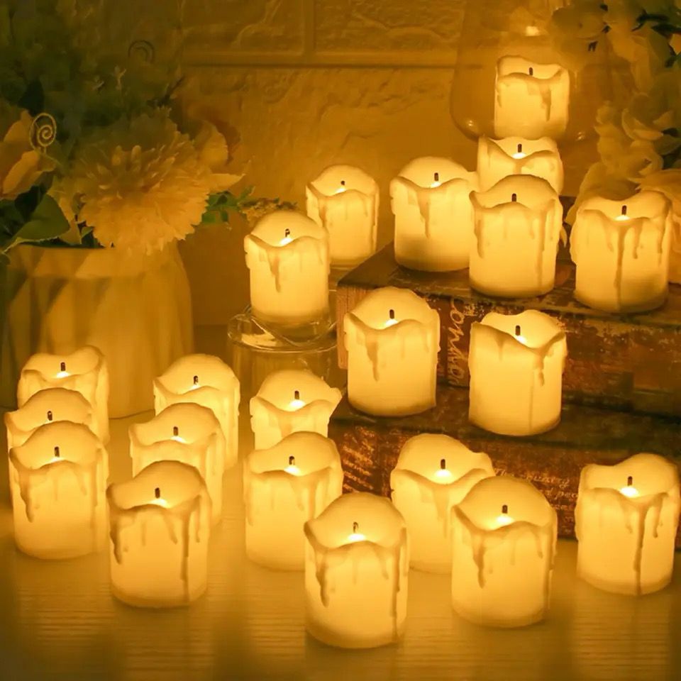 12 Pcs Flameless Candle Lights for Decoration and Celebration