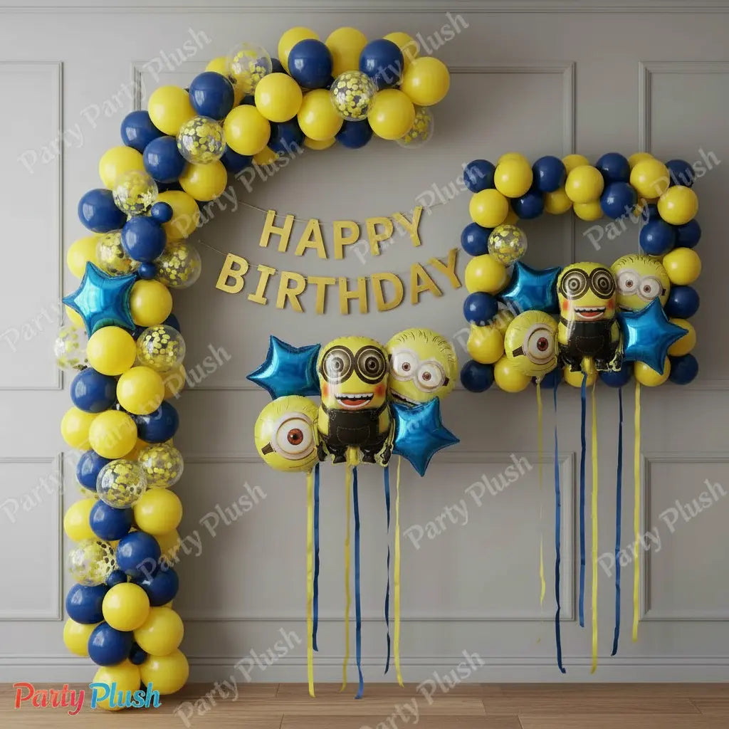 Minions Happy Birthday Decoration Theme Set for Kids Birthday Decoration
