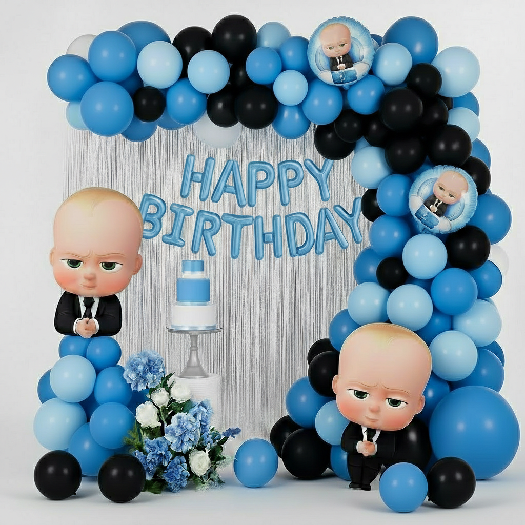 Boss Baby Happy Birthday Decoration Theme Set for Kids Birthday Party Decoration