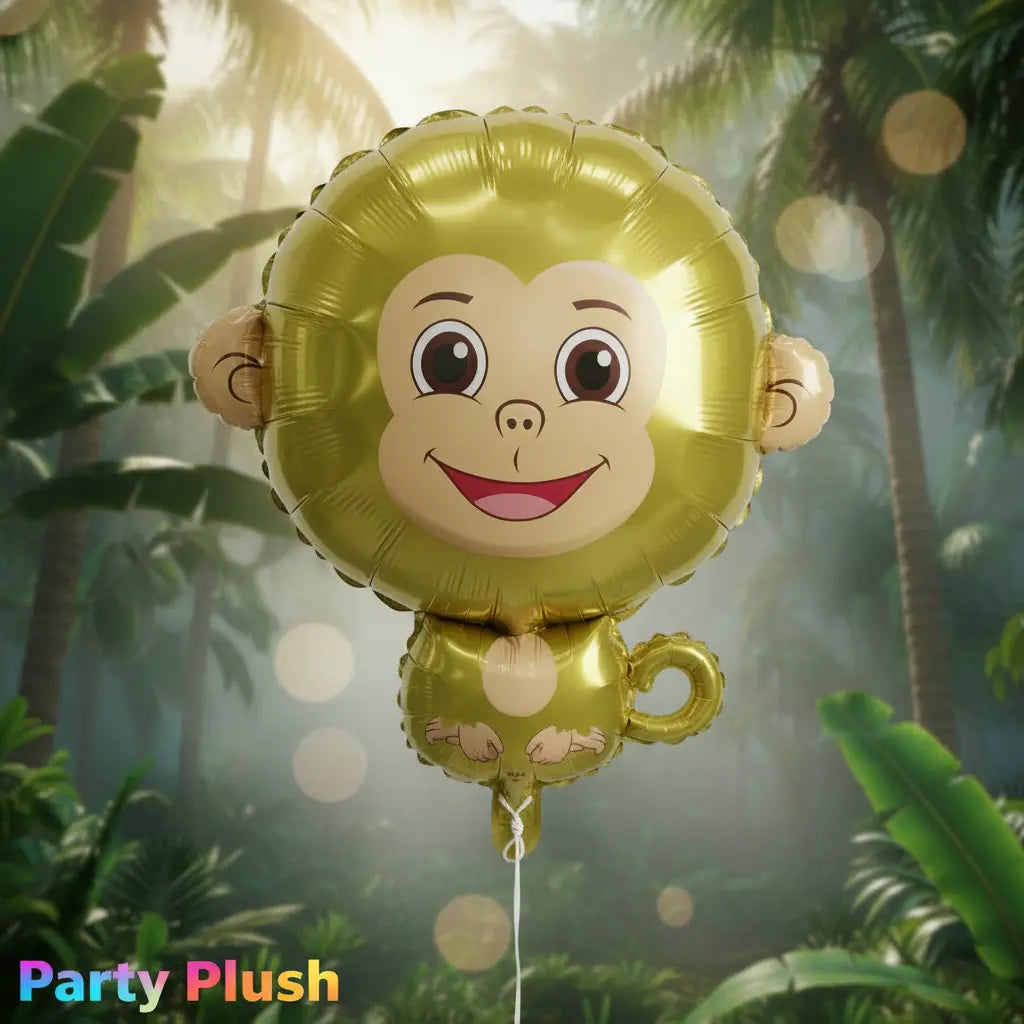 Jungle Monkey Foil Balloon – Inflated Cartoon Animal Party Balloon | Party Plush