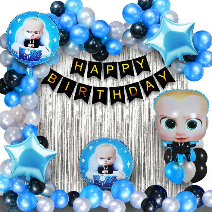 Boss Baby Happy Birthday Decoration Theme Set For Kids Birthday Party