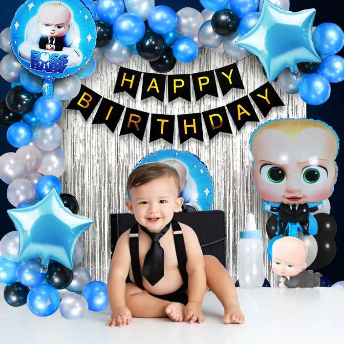 Boss Baby Happy Birthday Decoration Theme Set For Kids Birthday Party