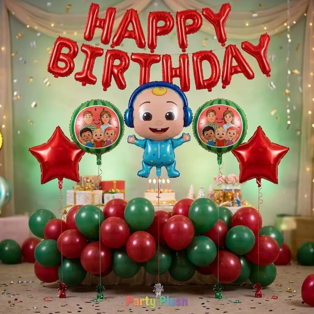 Coco melon Happy Birthday Decoration Theme Set For Kids Birthday Party