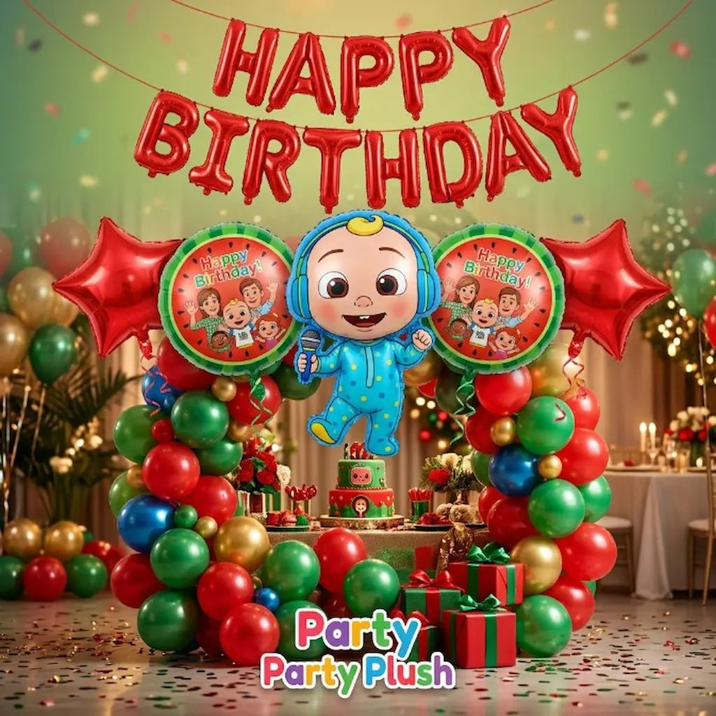 Coco melon Happy Birthday Decoration Theme Set For Kids Birthday Party