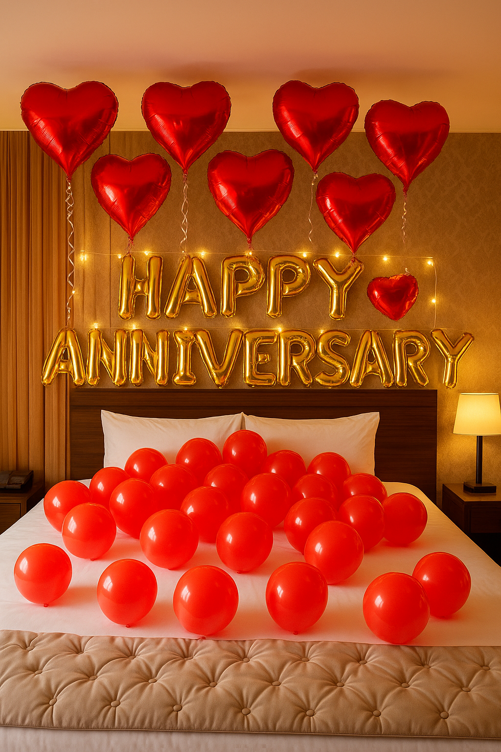 Happy Anniversary Decoration Theme Set For Romantic Room Decoration