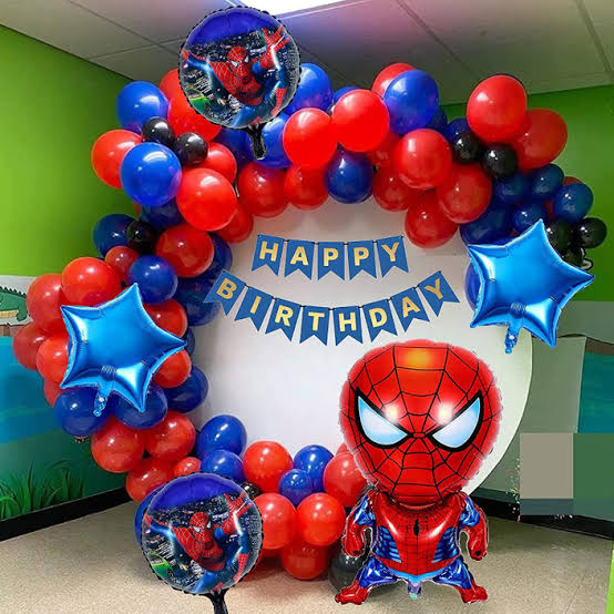 Spider-Man Happy Birthday Decoration Theme Set For Kids Birthday Parties