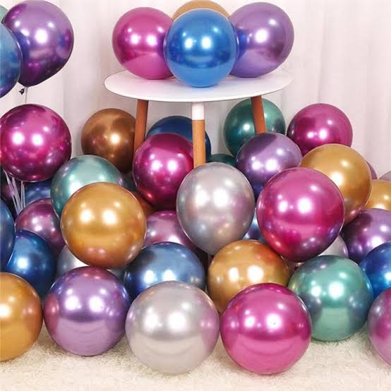 Metallic Balloons Pack of 15 14 Inches Shinny Balloons For Parties and Celebrations Decoration