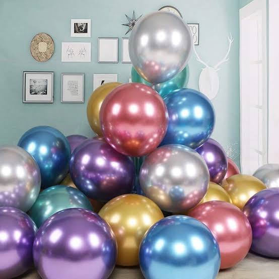 Metallic Balloons Pack of 15 14 Inches Shinny Balloons For Parties and Celebrations Decoration