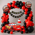 MC Queen Car Happy Birthday Decoration theme Set For Kids Birthday Party